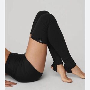 ALO Yoga Black Over-the-Knee Leg Warmers